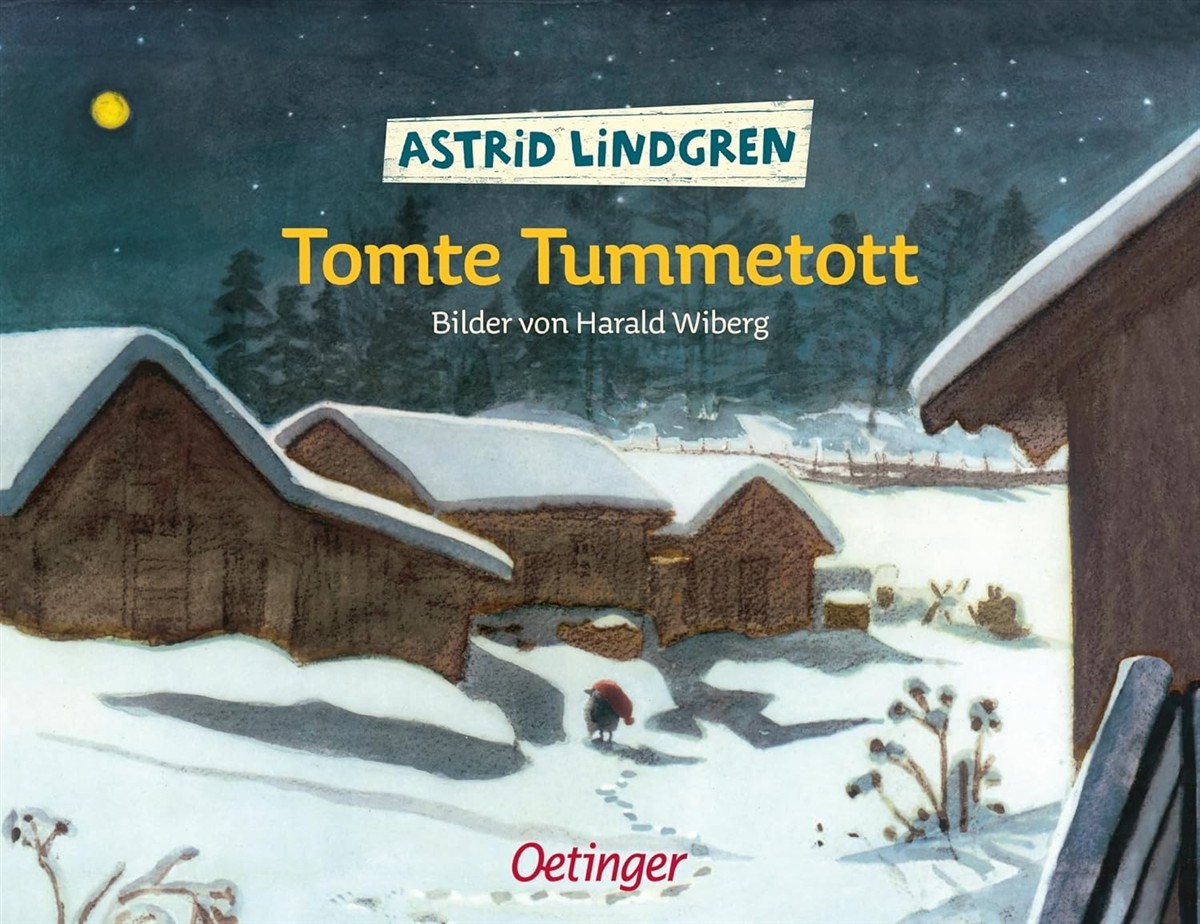 Kinderbuch, Winterszene, Schnee, Hütte, Illustration