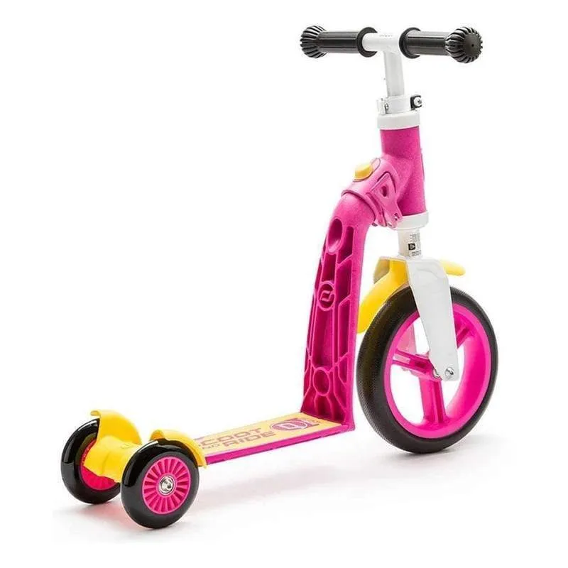 Kinderroller, Dreiradroller, Pink-gelb, Drei Räder, Lenkergriffe
