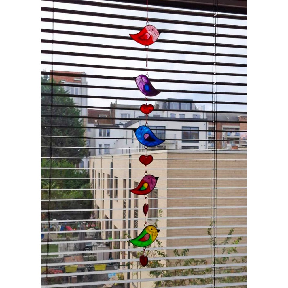 Windspiel Suncatcher Mobile, verschiedene Designs, bunt, zum aufhängen Katzen, Vögel, Sonne