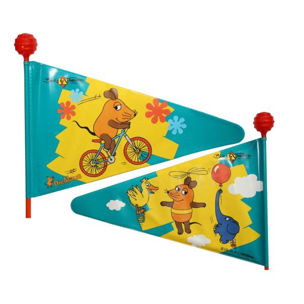Bike Fashion 885156 WDR Die Maus Fahrradwimpel Sicherheitsfahne 2 teilig Sicherheitswimpel