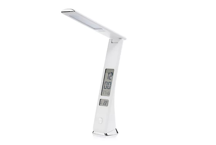LED-Desk Lamp LCD-Touchdisplay Weckerfunktion Tischlampe Tischleuchte weiß