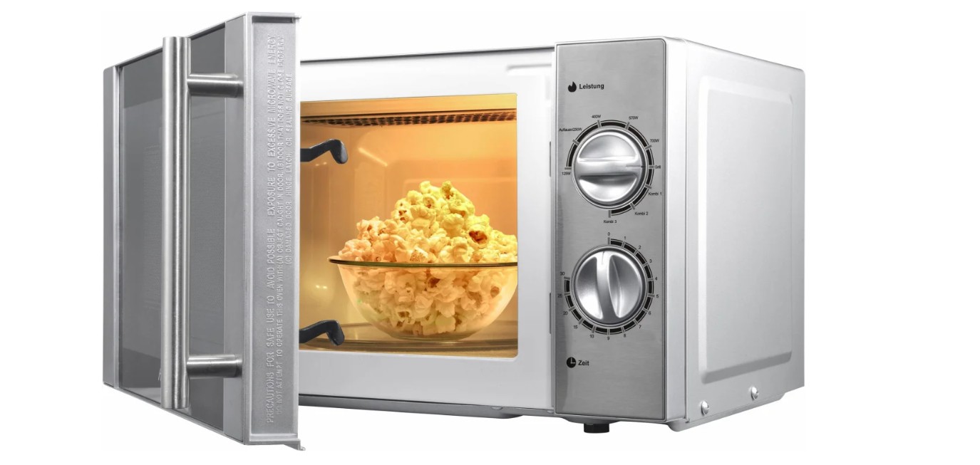 Hanseatic D70H20L-DB Kompakt Mikrowelle 20 Liter Garraum 700W Silber