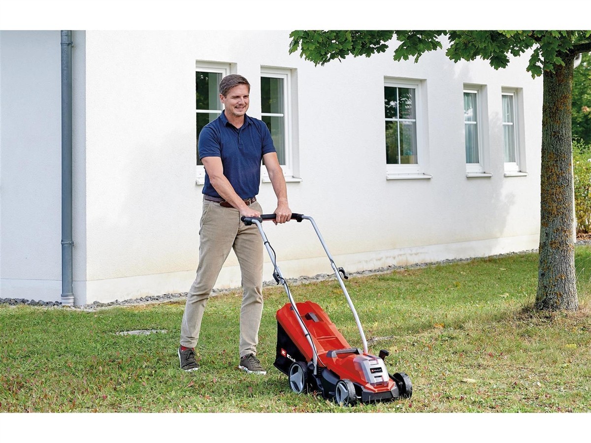 Rasenmäher, Rot, Gartenpflege, Elektro-Mäher, Grasfläche