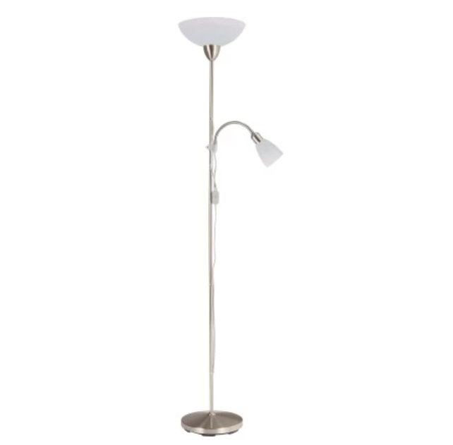 Deckenfluter Pienza Mit Leseleuchte Weiß Stehlampe