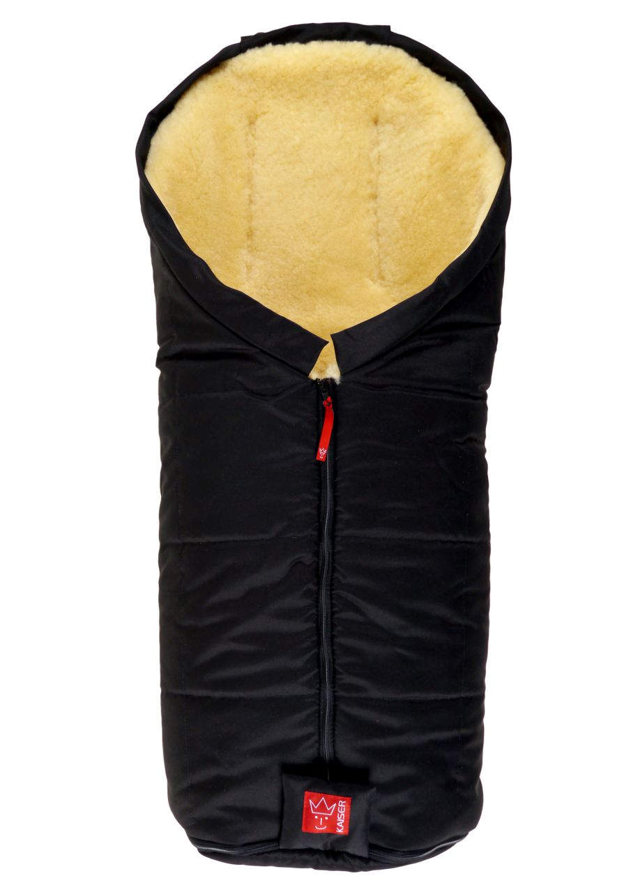 Kaiser 6720425 Iglu Fußsack mit Lammfell schwarz