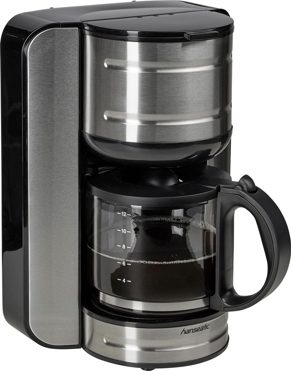 Kaffeemaschine, Filterkaffee, Glaskanne, Stahl/Metall, Satzkaffee