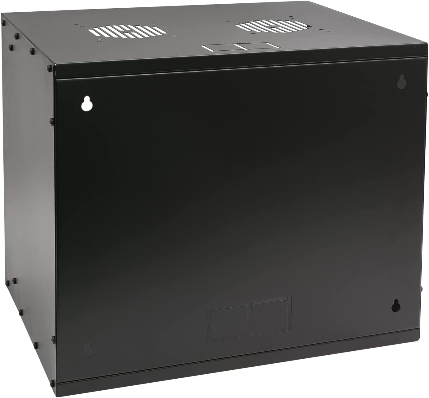 server, rack-mount, metallgehäuse, schwarze umschließung, belüfteter deckel
