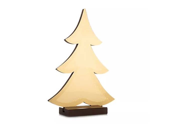 LUMIDA Xmas LED Dekoration Baum Infinity-Light gold Fensterdeko Weihnachten Lichterbaum