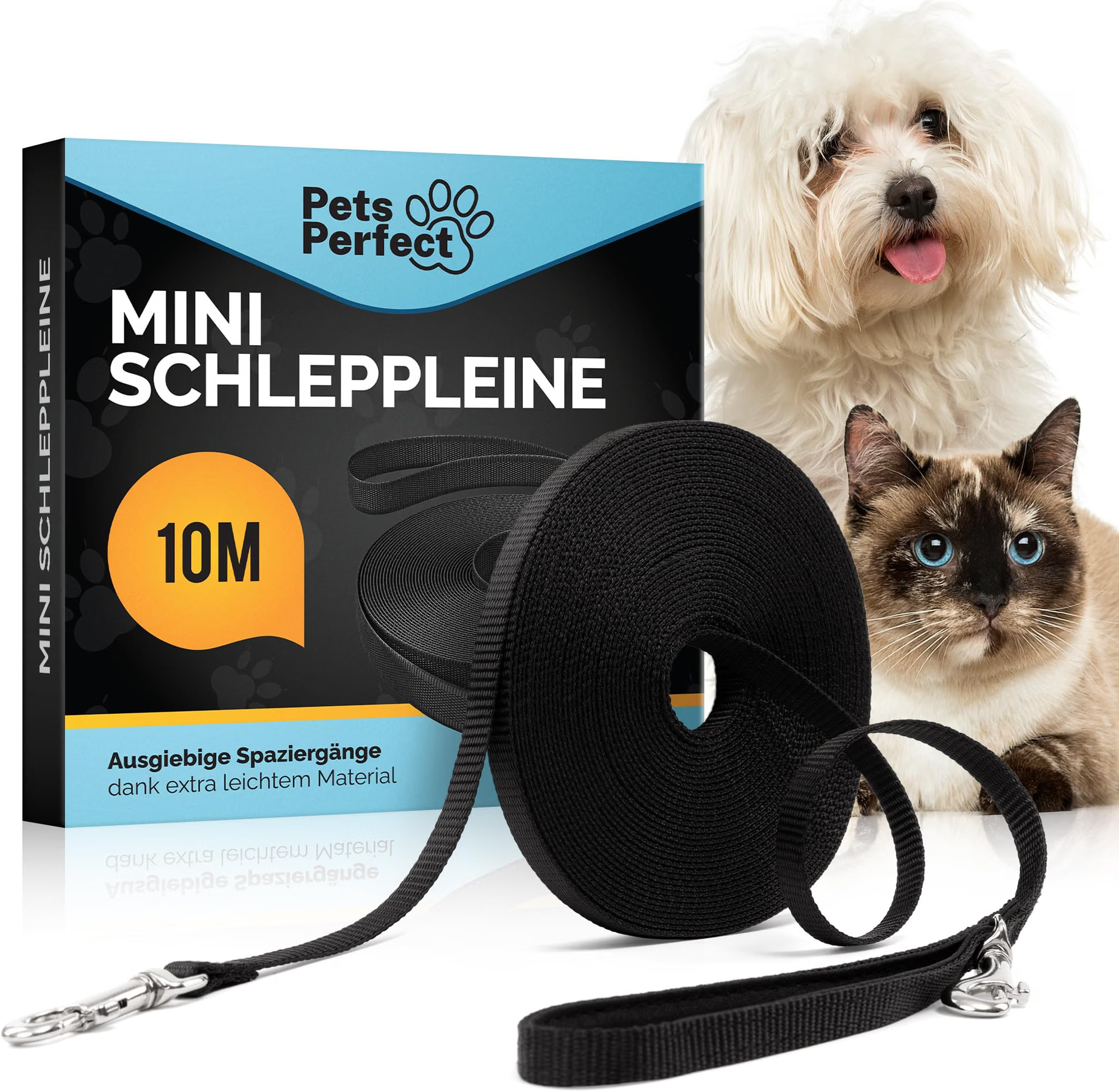 Hundeleine, Walk leash, Schleppleine, 10m, Tierbedarf