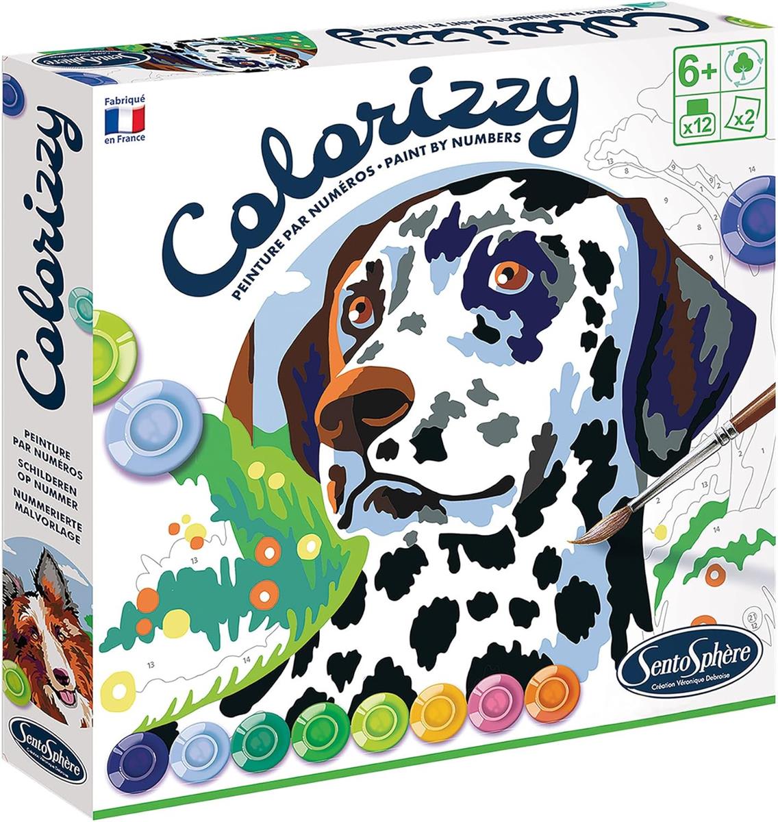 Colorizzy 3904510 Malen nach Zahlen SentoSphere Colorizzy Hunde DIY Malset