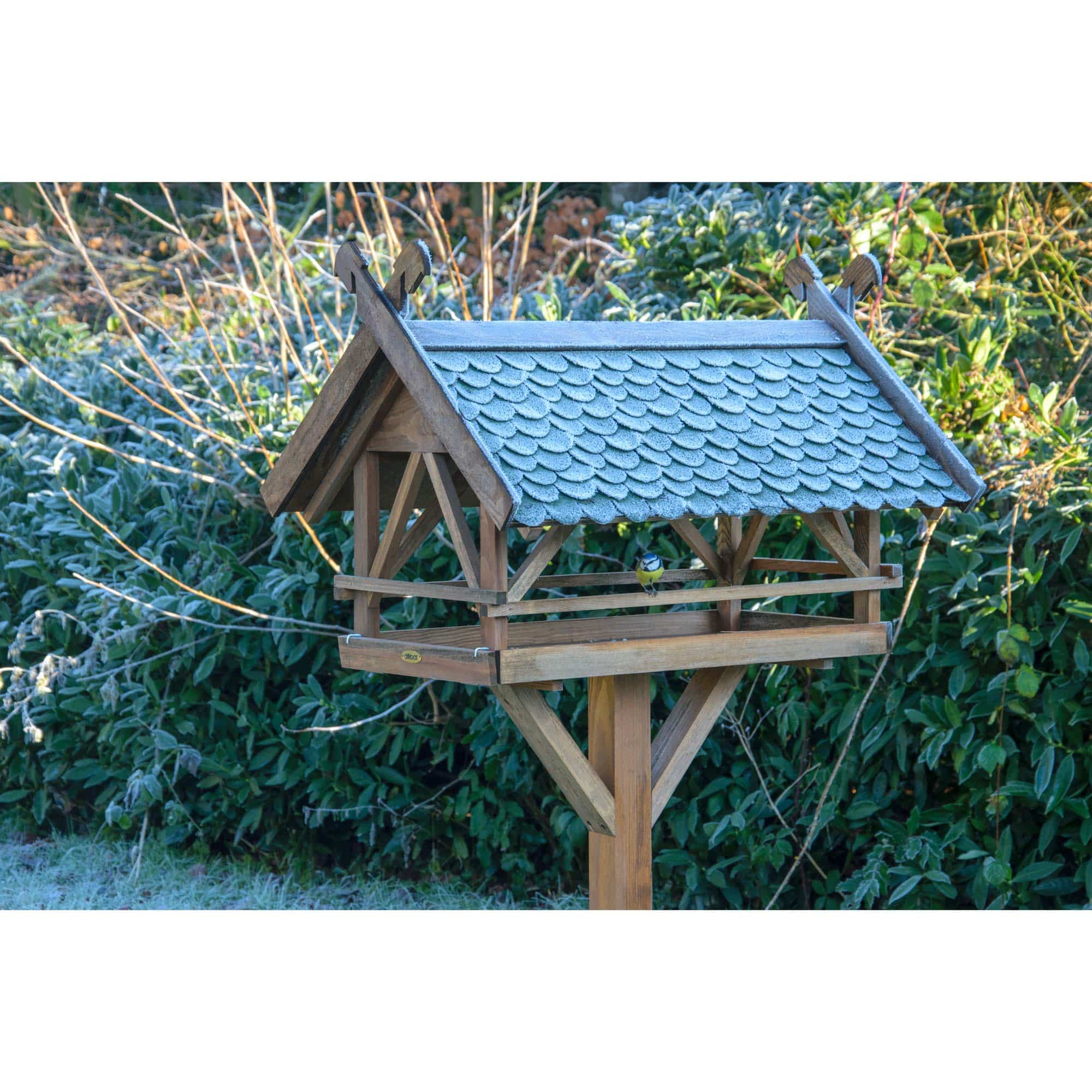 Dobar XXL Vogelhaus Vogelfutterhaus mit Ständer Futterhaus