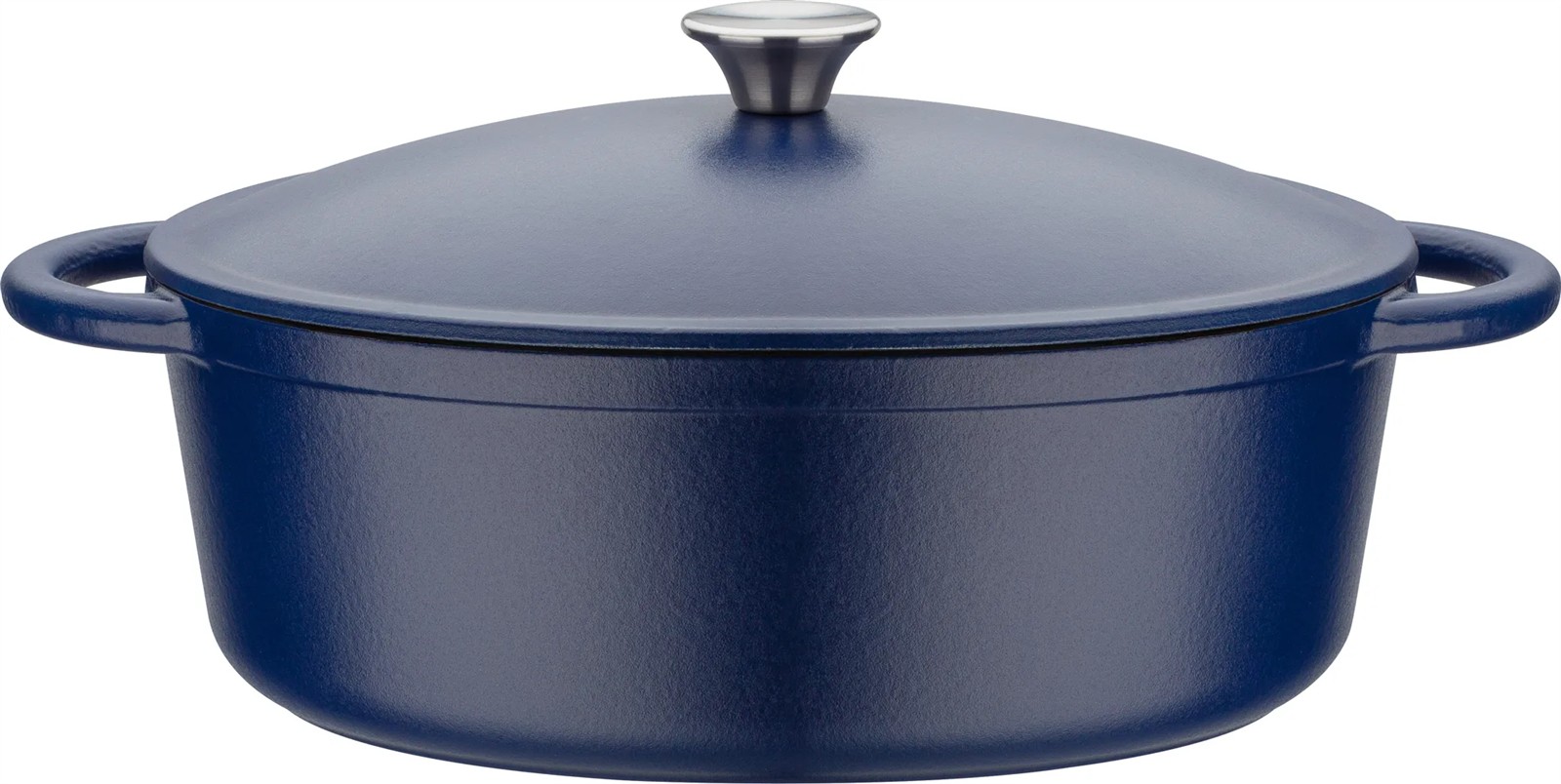 GSW Gusseisen ovaler Bräter Blue Magic 33x26 cm / 6,4 Ltr. kochen backen hitzebeständig