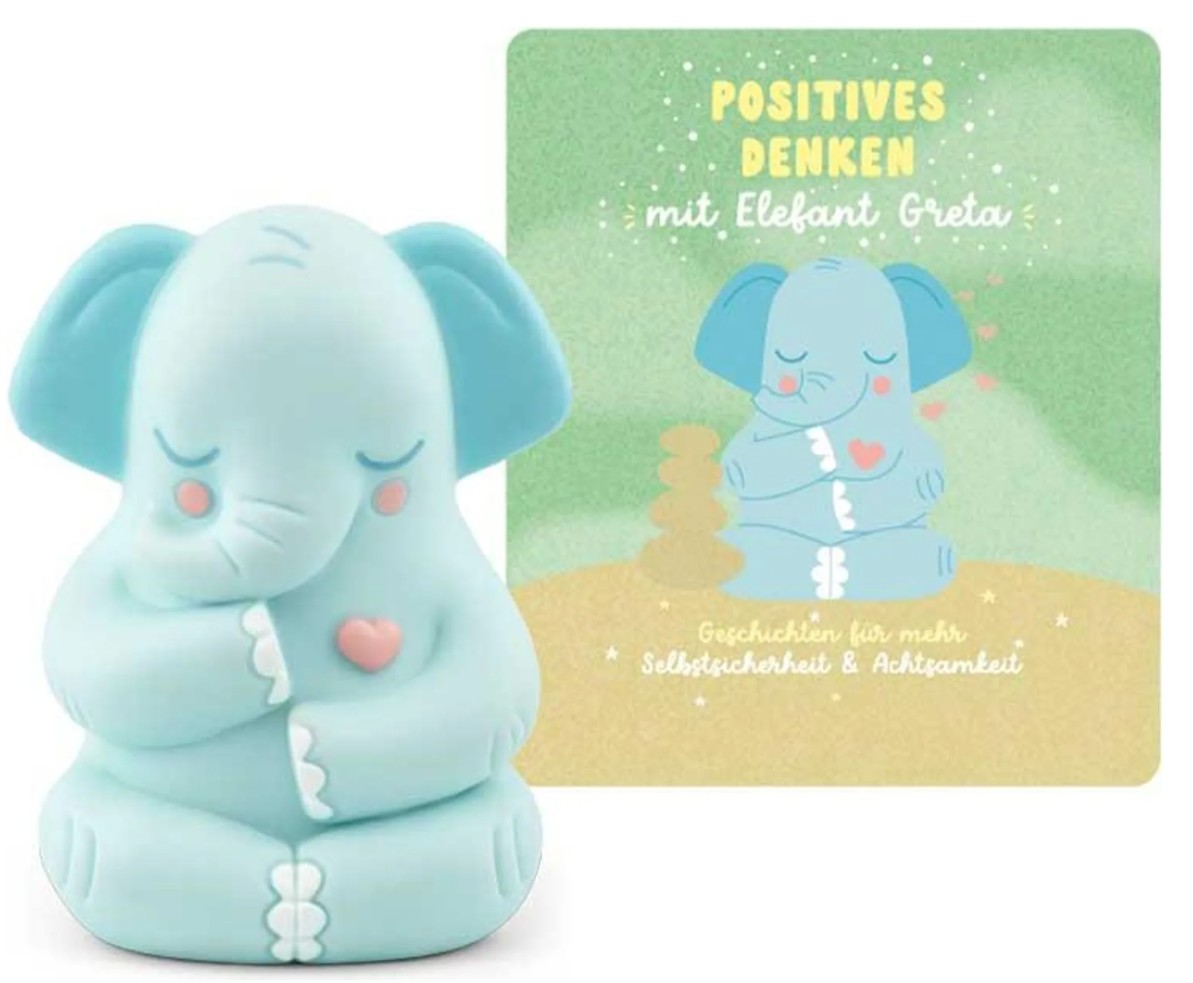 Tonies Positives Denken mit Elefant Greta - Geschichten für mehr Selbstsicherheit und Achtsamkeit Spielfigur Hörfigur Toniebox