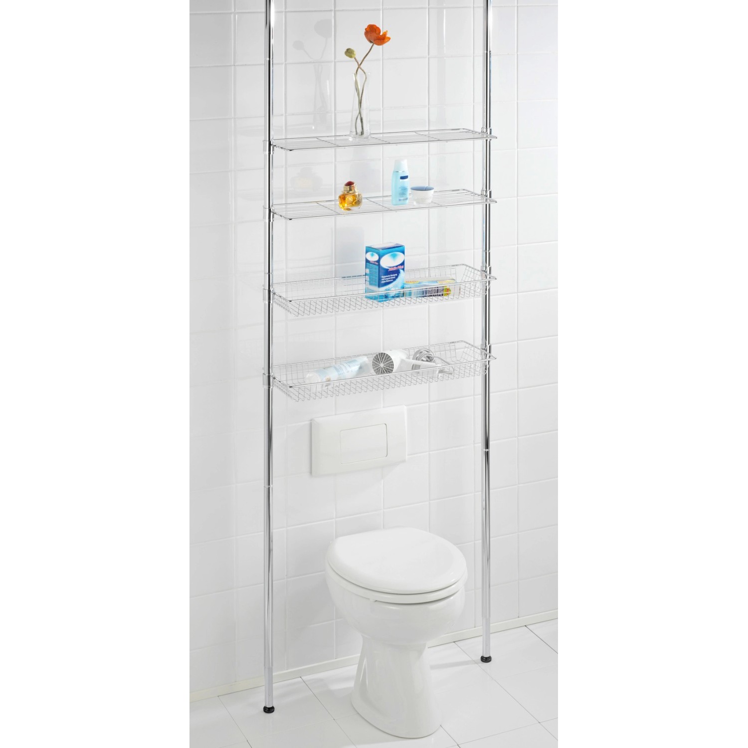Wenko Teleskopregal Ellera Chrom 65 285 cm x 71 cm x 20 cm