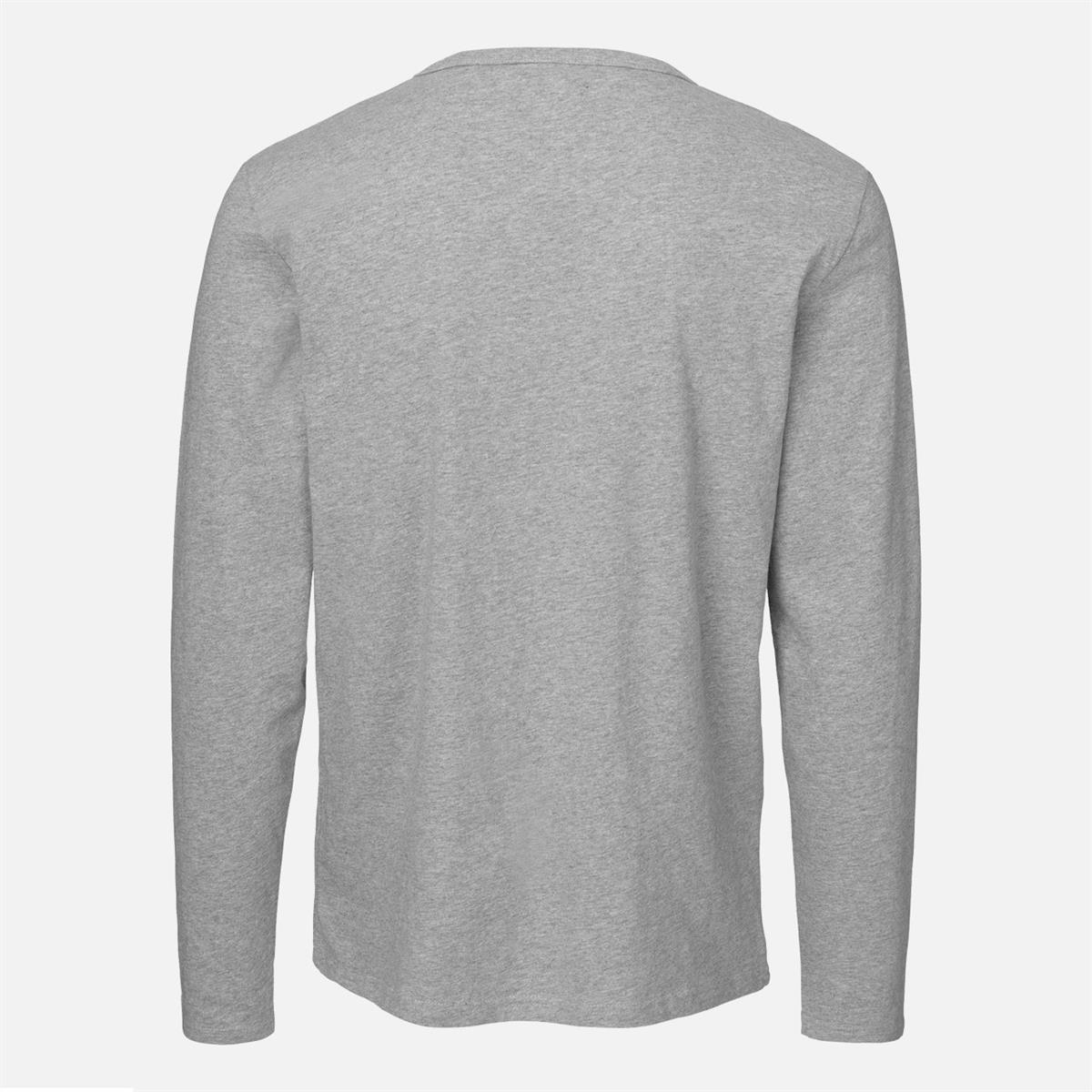 Mens Long Sleeve Shirt - Bio Baumwolle - Sport Grey
