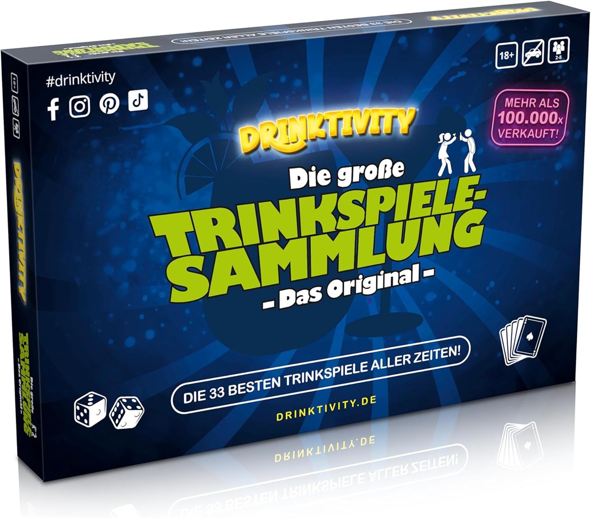 Trinkspiel, Sammelbox, Kartenspiel, Würfel, Partyspiel