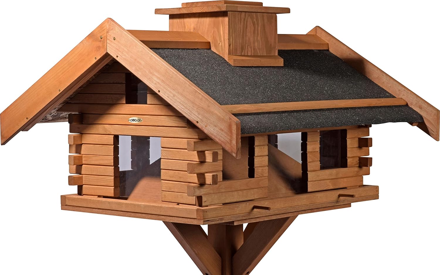 Dobar XXL Vogelvilla Vogelhaus Massivholz Vogelfutterhaus Futterstation Futterstation