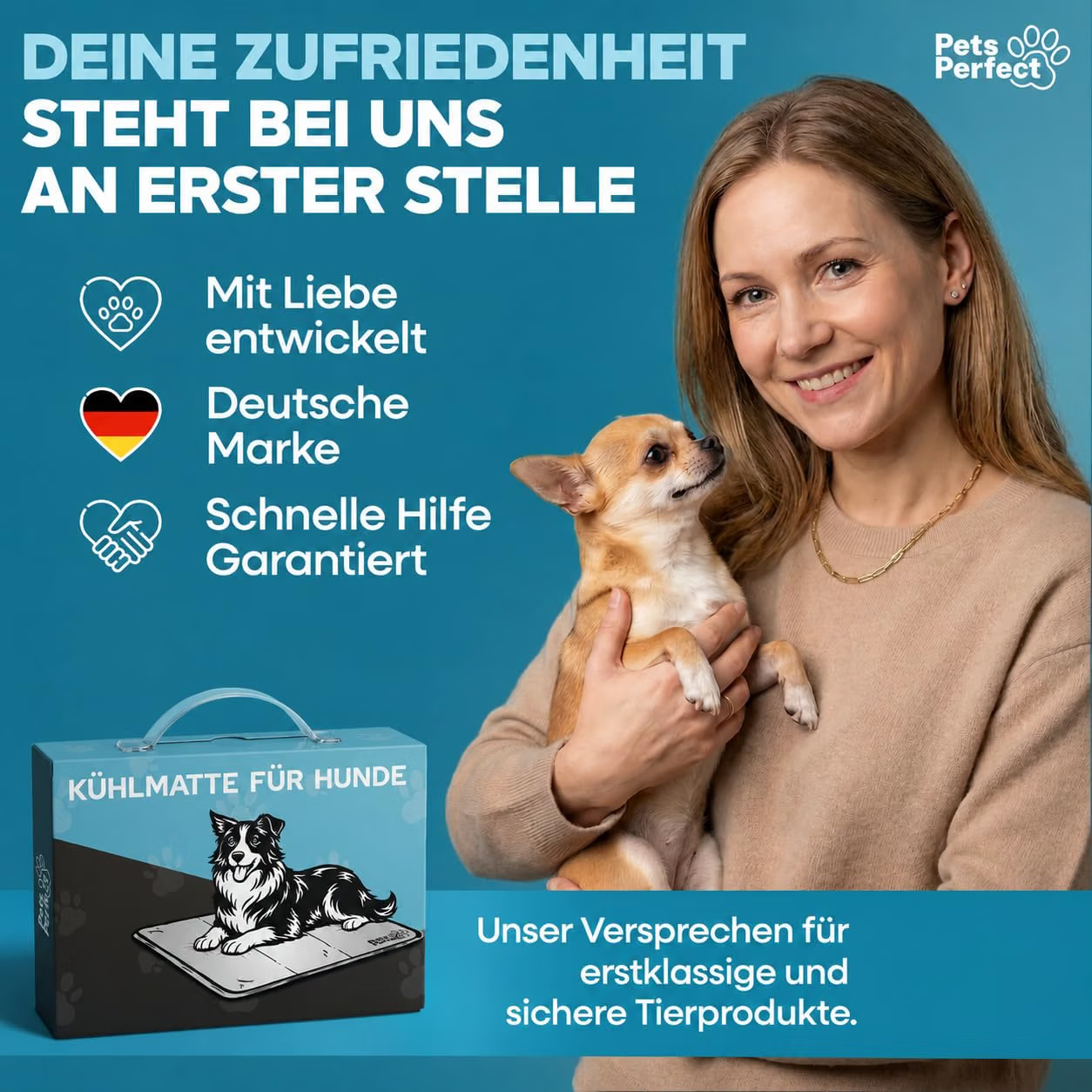 Kühlmatte, Hund, Tierprodukt, Kühlmatte fur Hunde, Box mit Hundemotiv