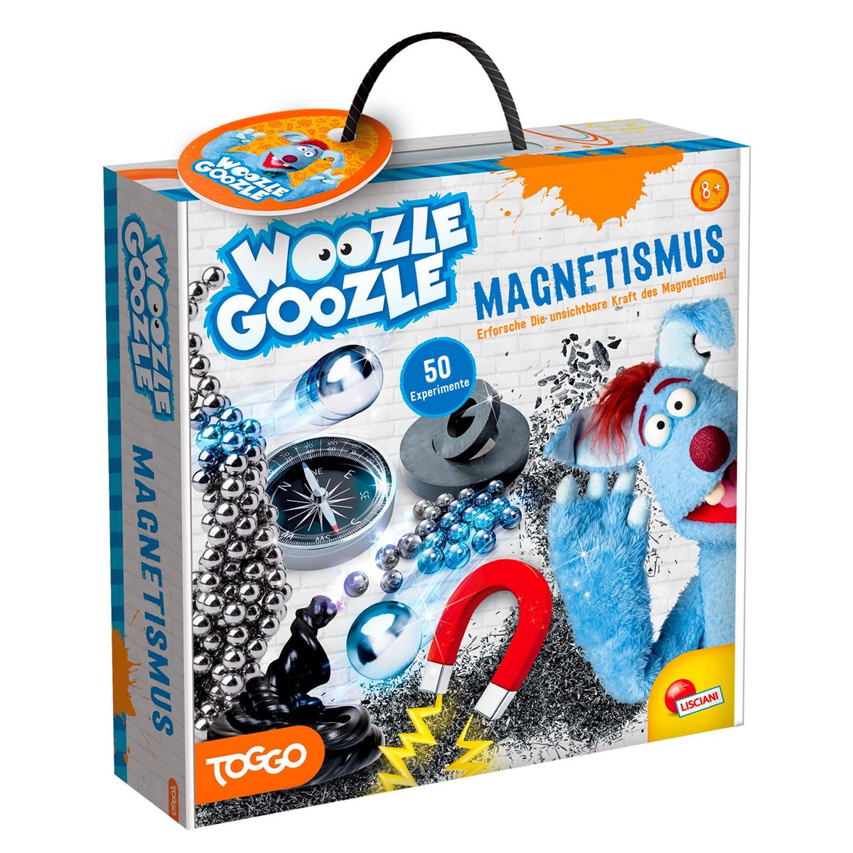 Lisciani - Woozle Goozle - Magnetismus - Experimentierkasten für Kinder - Ab 8 Jahren - Pädagogisches Wissenschaftsspiel mit 50 lustigen Magnetexperimenten und Zubehör