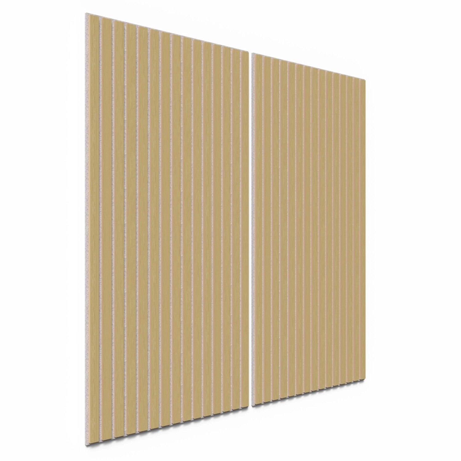 Akustikpaneel Wandverkleidung Eiche MDF Natur Akustikfilz Grau 119,8 cm