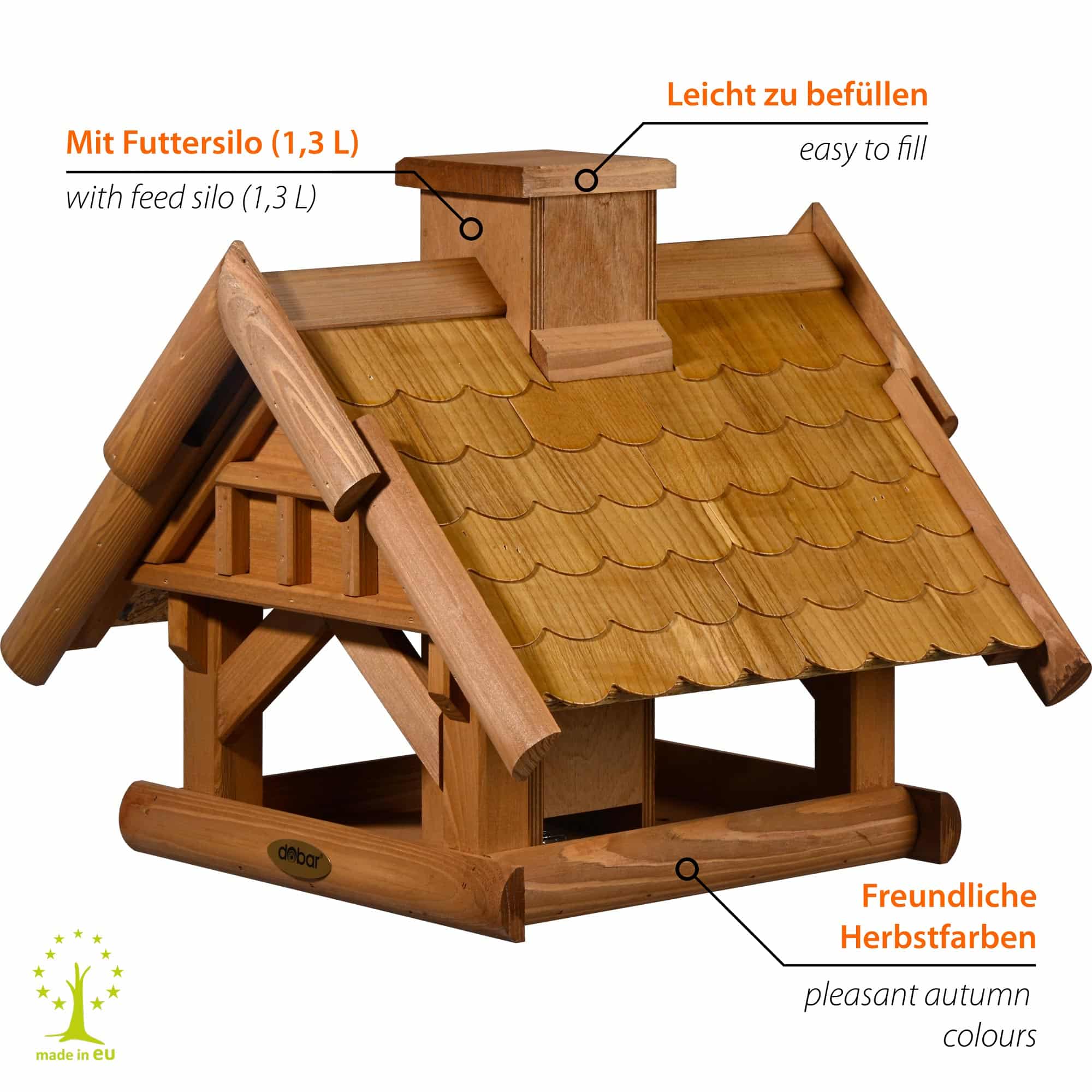 Dobar Vogelhaus Vogelvilla Vogelfutterhaus Futterhaus #D256