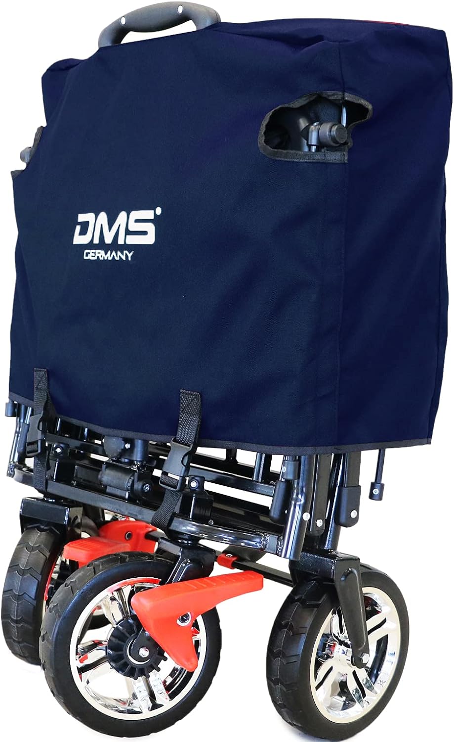 DMS Bollerwagen Faltbar Dach Handwagen Strandwagen Gerätewagen BW-03 Blau