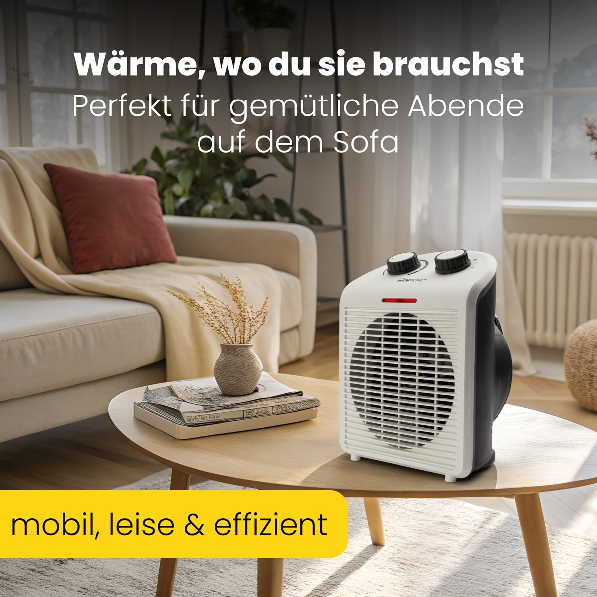 Clatronic Heizlüfter HL 3761 weiß Haushaltsgerät Heizgerät heizen wärmen
