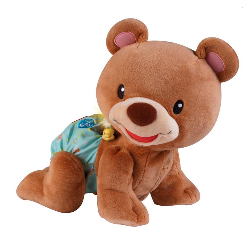 VTech Baby Krabbel-mit-mir-Bär – Interaktives Plüschtier, das alleine krabbelt, zählt, spricht und singt – Für Kinder von 9-36 Monaten