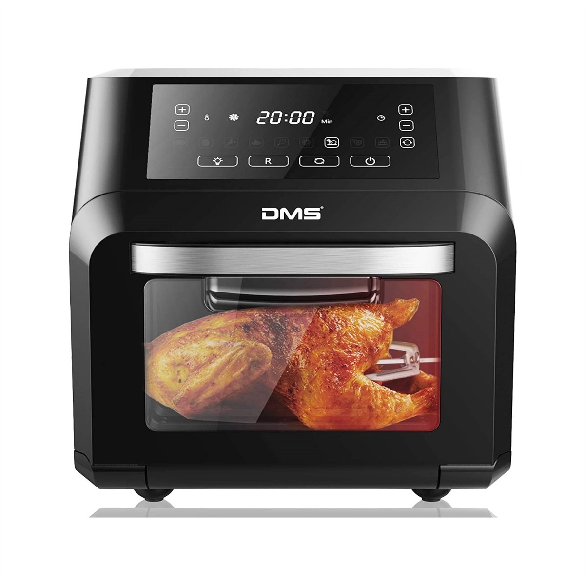 Backofen, Airfryer, Schwarz, Digitales Display, Geflügel