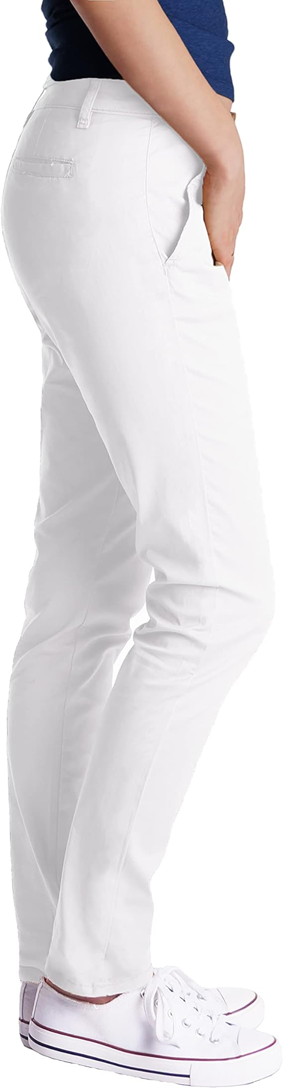 Fraternel Chino Damenhose Stoffhose normal Waist weiss Gr. 34/XS
