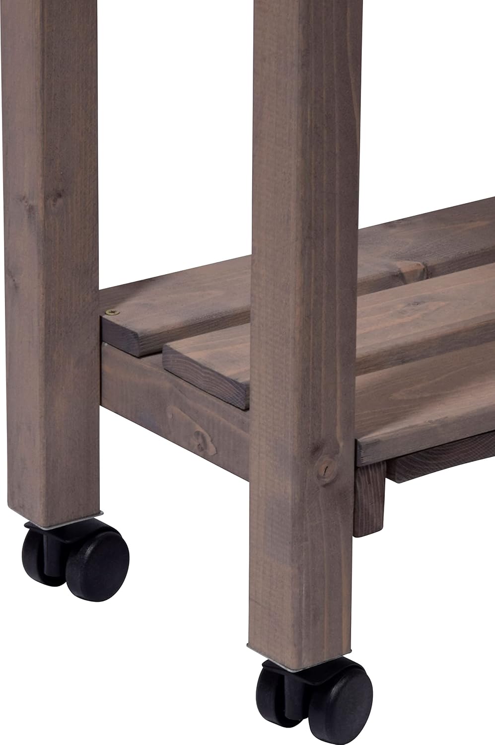 Dobar Rollbares Hochbeet mit Rankhilfe braun
