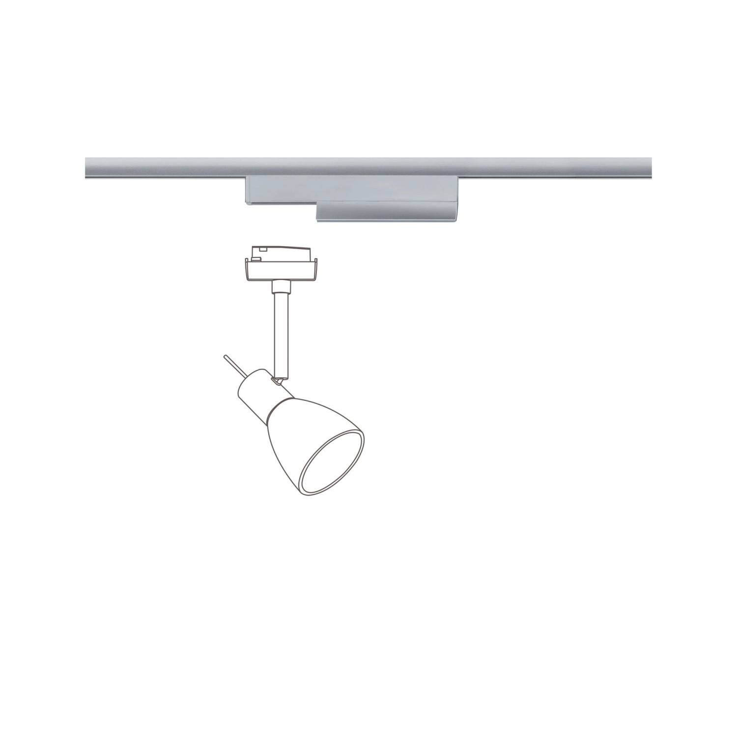 Paulmann Smart Home Zigbee URail Spotadapter 0 50W Chrom matt An/Aus/Dimmen