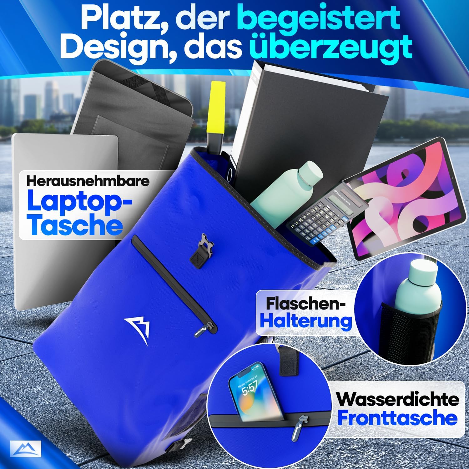 Nextcover NEU 3in1 Fahrradtasche für Gepäckträger PVC frei - Gepäckträgertasche, Fahrradtasche Rucksack und Umhängetasche 25L I Fahrrad Tasche wasserdicht Fahrradtaschen Gepäckträger