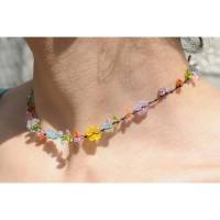 Halskette "BUNTE BLUMEN"