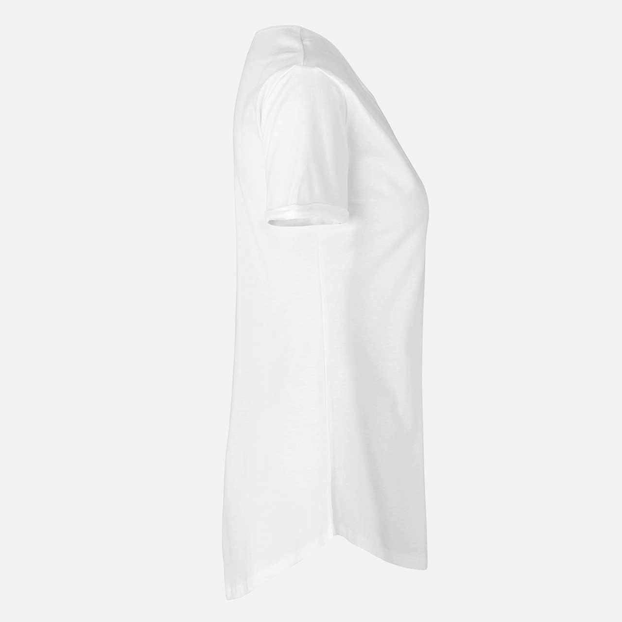 Ladies Roll Up Sleeve T-Shirt - Bio-Baumwolle weiss Weiß XS