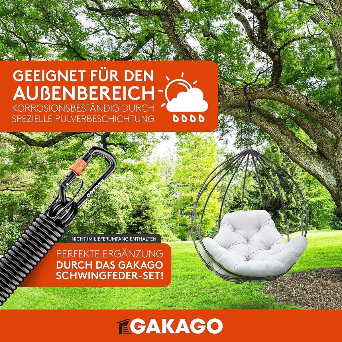Schaukelstuhl, Hängesessel, Schwingfeder, Gartenoutfit, Kugelsessel
