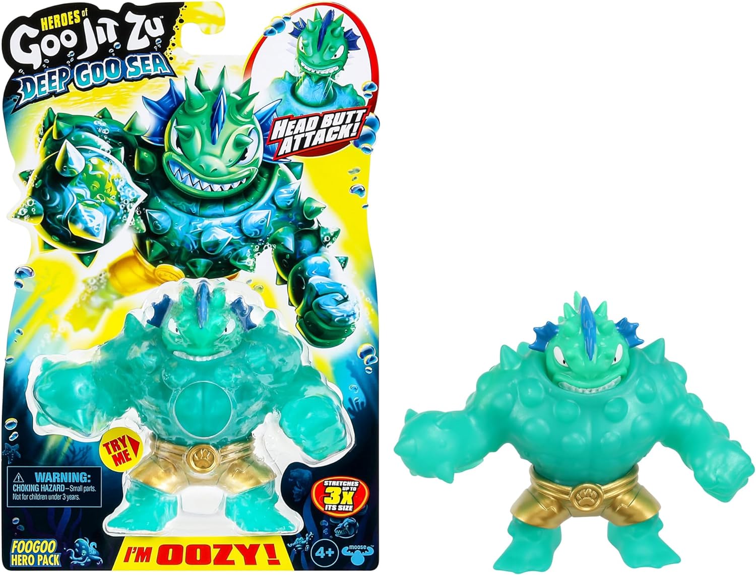Heroes of Goo Jit Zu Deep GOO Sea Actionfigur mit Schleimfüllung Spielzeugfigur Spielzeug