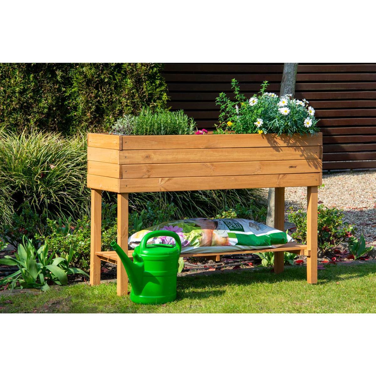 hochbeet, Holzbeet, pflanzkübel, gartenpflanzen, bewässerung