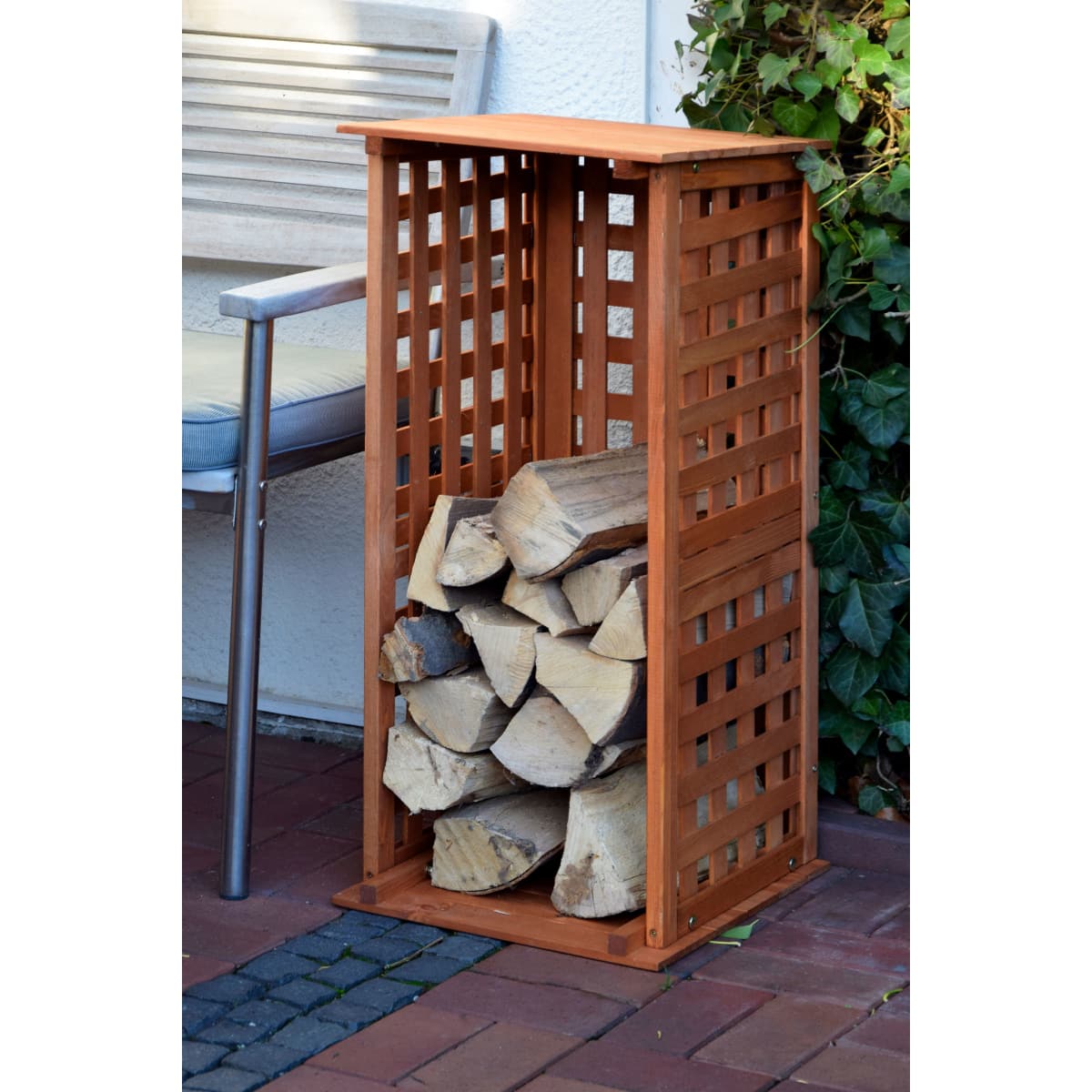Dobar Kaminholzregal braun Kaminholzständer