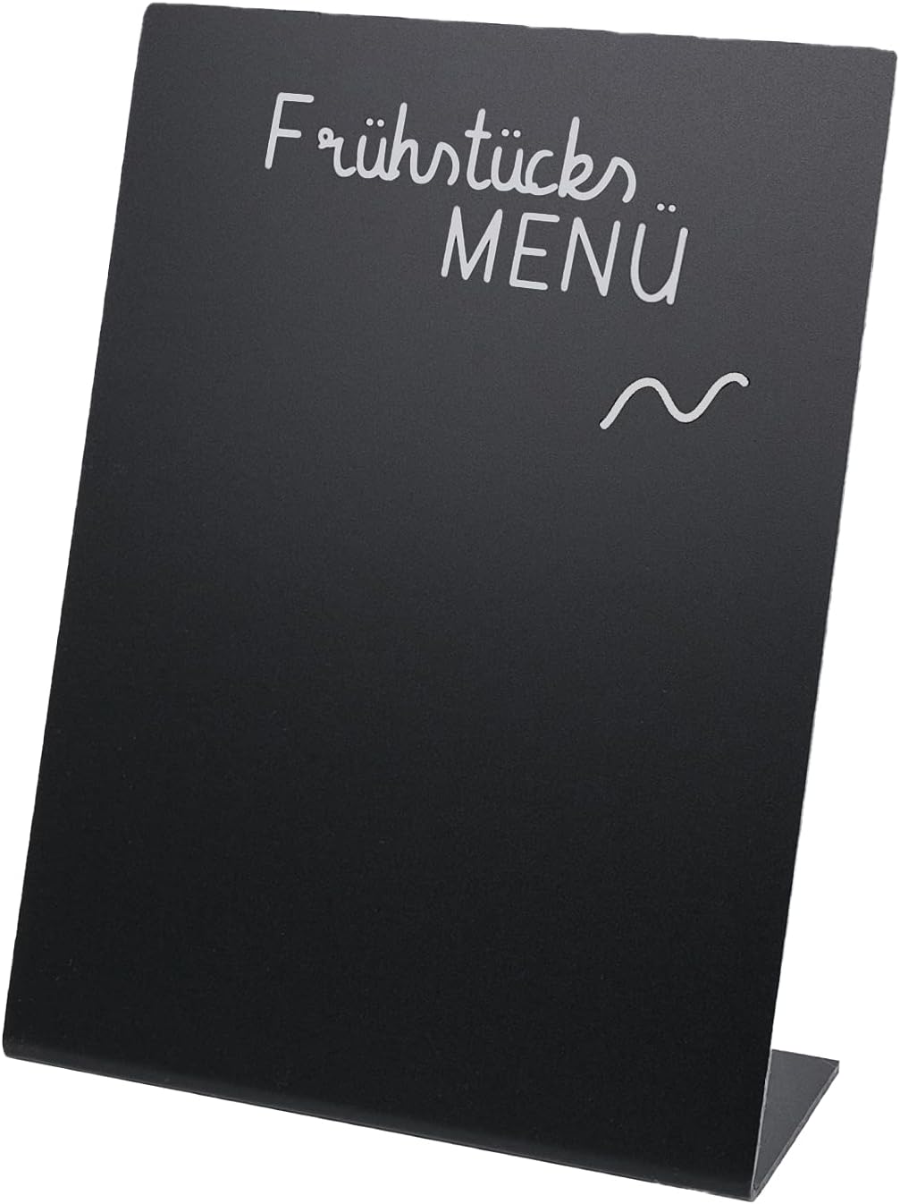 HMF Tischaufsteller Kreidetafel L-Aufsteller DIN A6 Schwarz