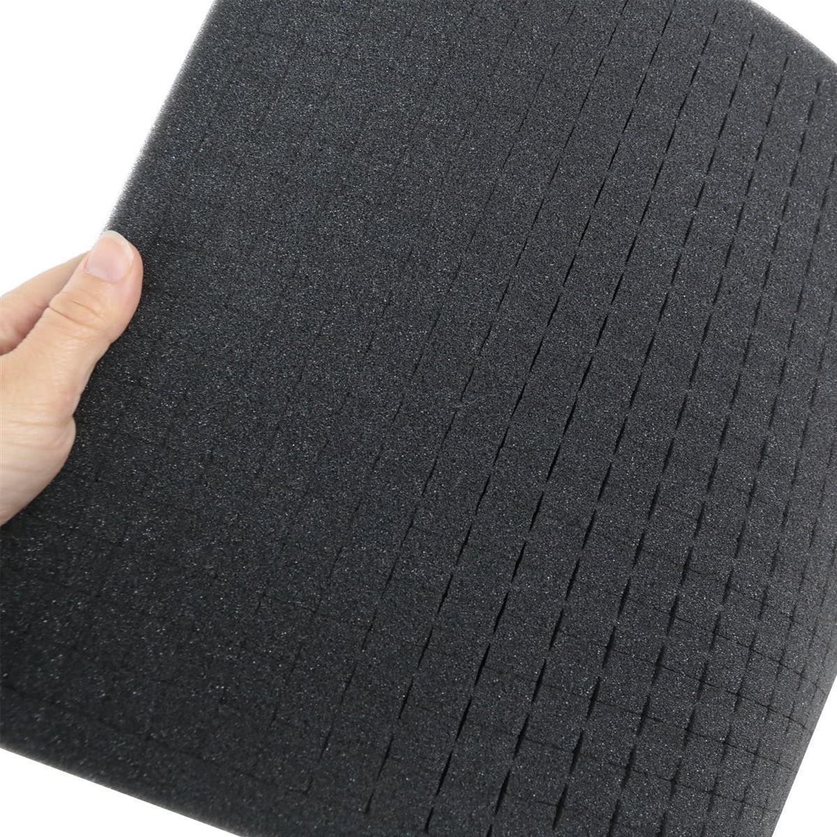 matte schwarz, Schaumstoffpolster, strukturiert Oberfläche, dünne Platte, Handprobe