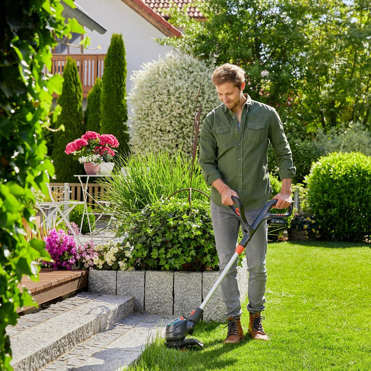 Gardena Akku Rasentrimmer ComfortCut 23/18 Power For All inkl. Akku & Ladegerät