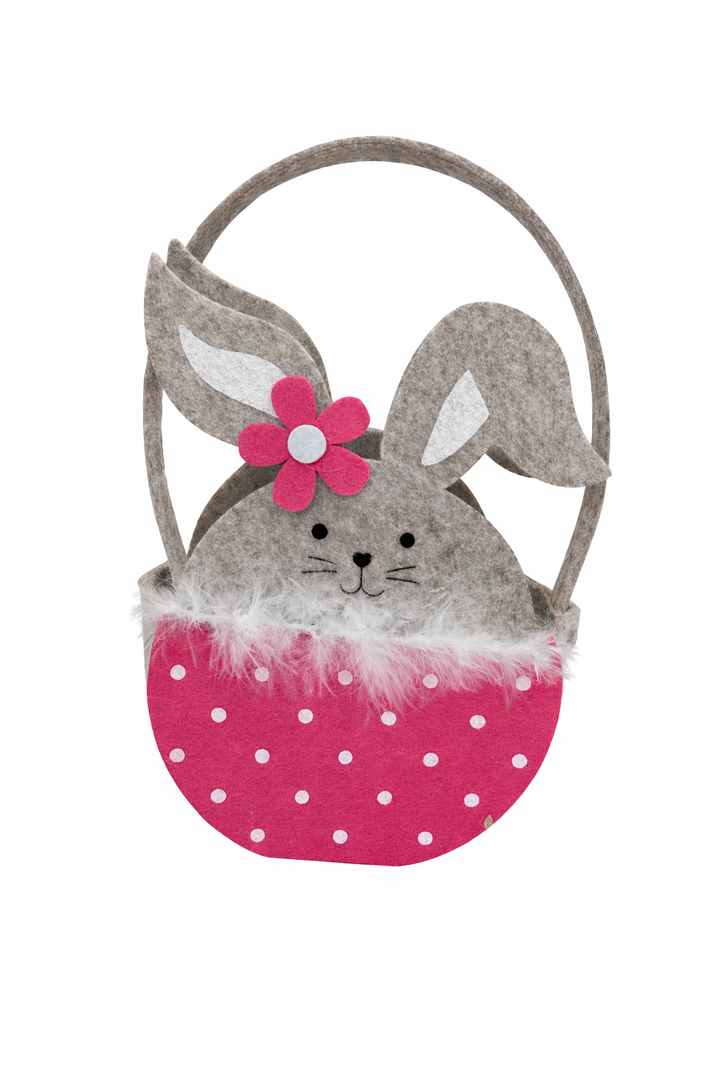 Osterkorb Hase pink mit