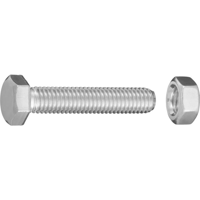 Connex Sechskantschraube M8 x 40 mm Stahl blau verzinkt Vg, 40 Stück