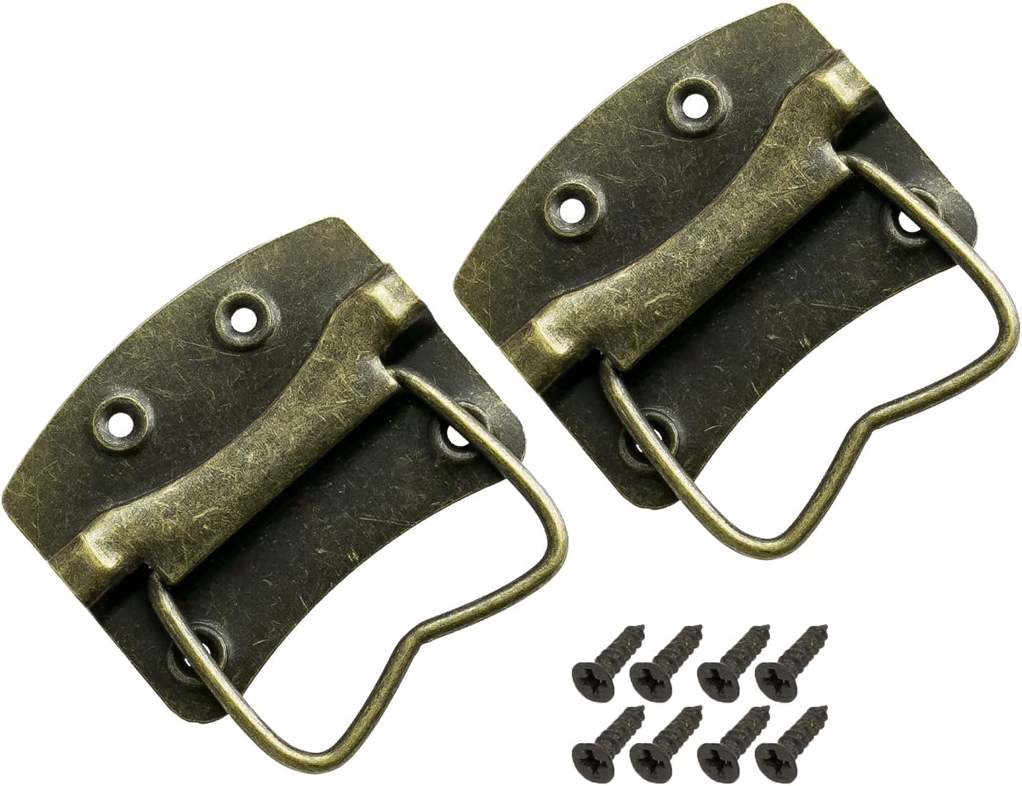 HMF Vintage Griffe für Möbel Möbelgriffe aus Metall 2 Stück 54 x 55 mm Bronze