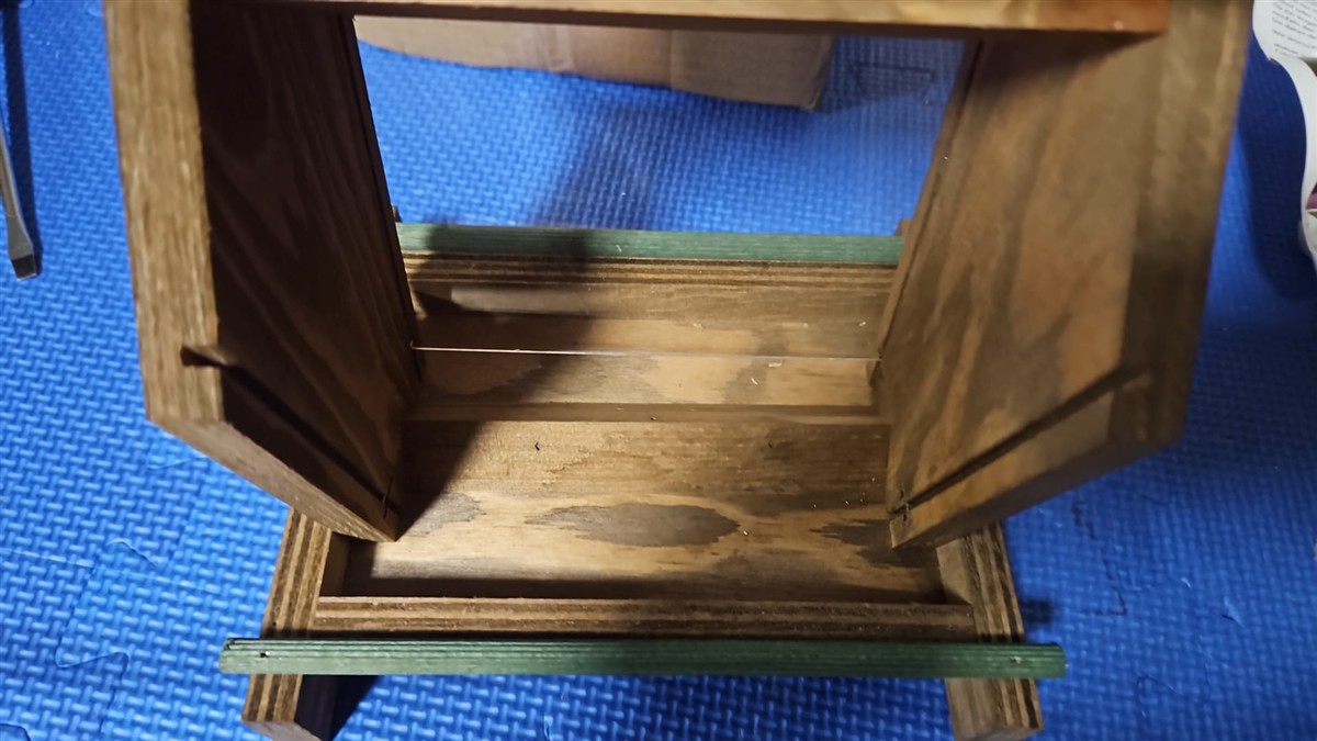 holz, klein, mobili, kasten, grün