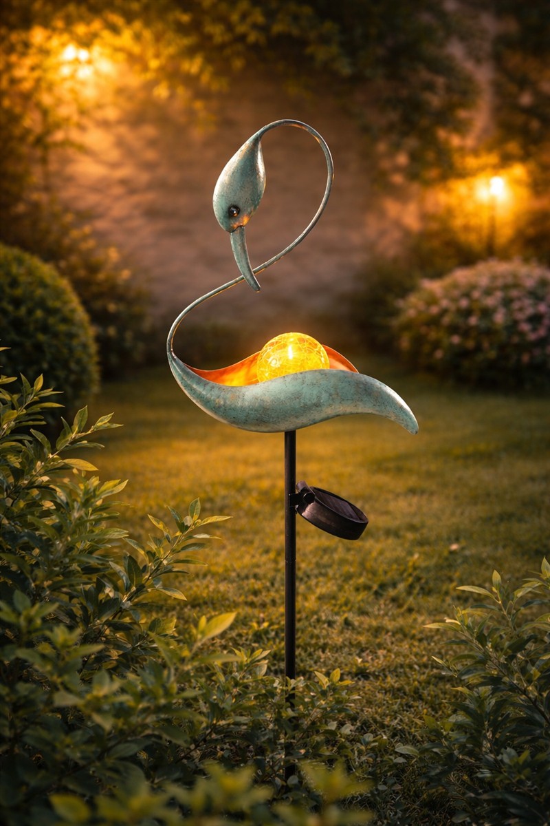 Gartenfigur, Solarleuchte, Skulptur, Metall, Ornament