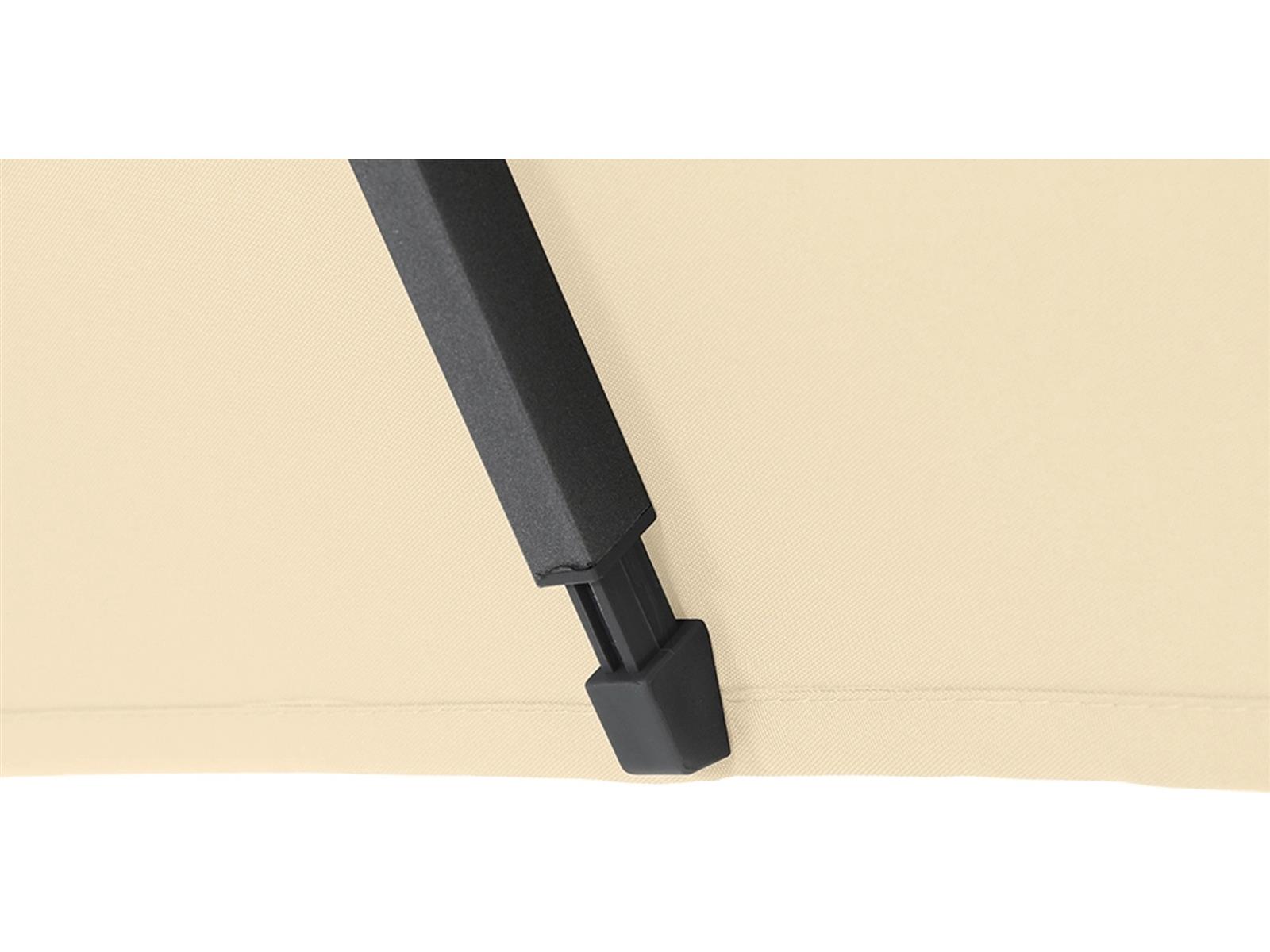 Siena Garden Marktschirm Avio 200 cm x 250 cm Ecru mit Kurbelmechanik