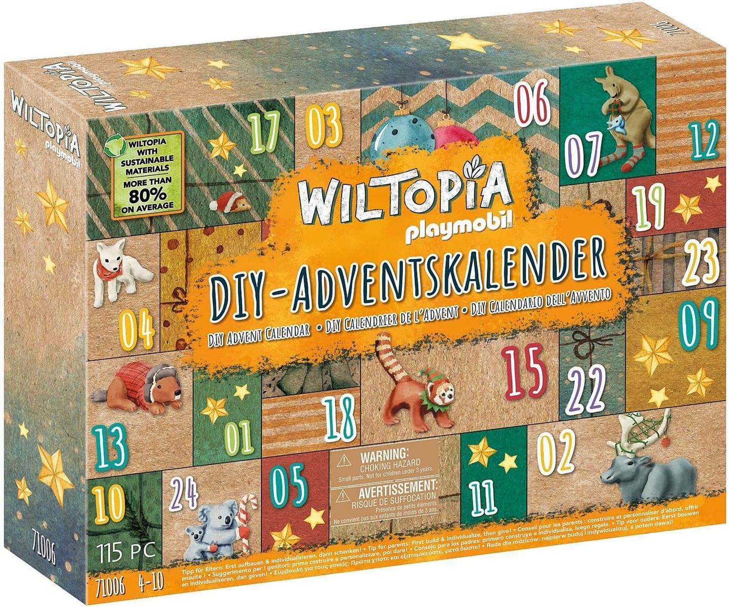 PLAYMOBIL 71006 Wiltopia DIY Do it Yourself Adventskalender Tierische Weltreise Weihnachten