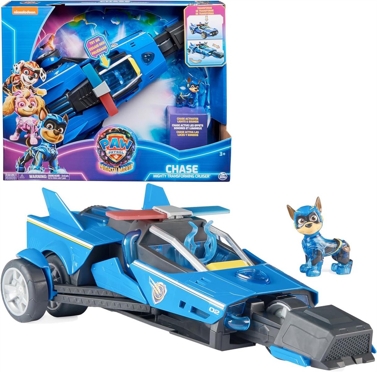 Lego-ähnlich, Paw Patrol, Transformierbares Fahrzeug, Blaues Auto, Kleiner Hund